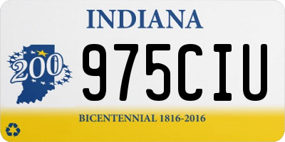 IN license plate 975CIU