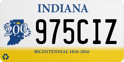 IN license plate 975CIZ