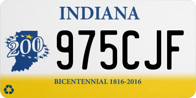 IN license plate 975CJF
