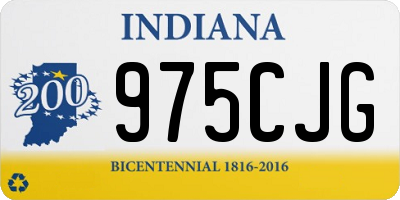 IN license plate 975CJG