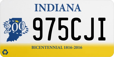 IN license plate 975CJI