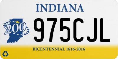 IN license plate 975CJL