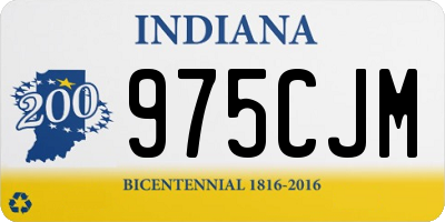 IN license plate 975CJM