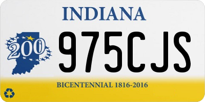 IN license plate 975CJS