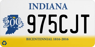 IN license plate 975CJT