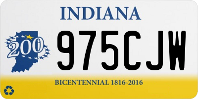 IN license plate 975CJW
