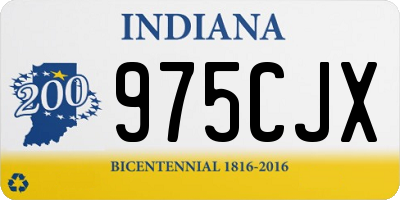 IN license plate 975CJX