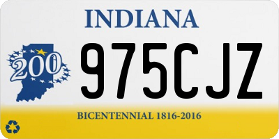 IN license plate 975CJZ