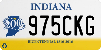 IN license plate 975CKG