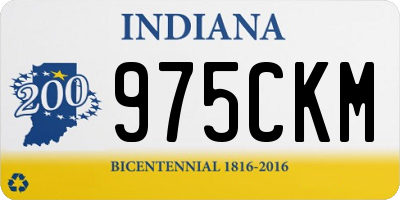 IN license plate 975CKM