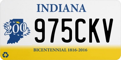 IN license plate 975CKV