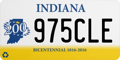 IN license plate 975CLE