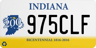 IN license plate 975CLF