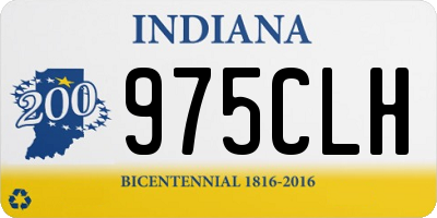 IN license plate 975CLH