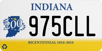IN license plate 975CLL