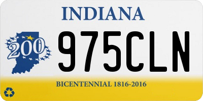 IN license plate 975CLN