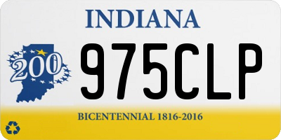 IN license plate 975CLP