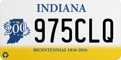 IN license plate 975CLQ