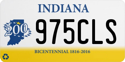 IN license plate 975CLS