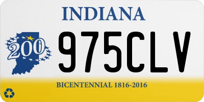 IN license plate 975CLV