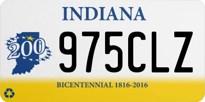 IN license plate 975CLZ
