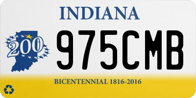 IN license plate 975CMB