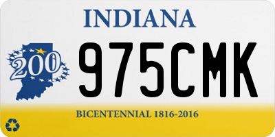 IN license plate 975CMK