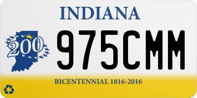 IN license plate 975CMM