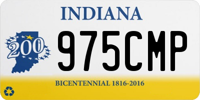 IN license plate 975CMP