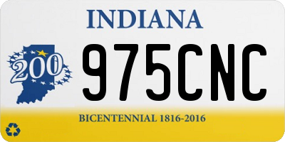 IN license plate 975CNC