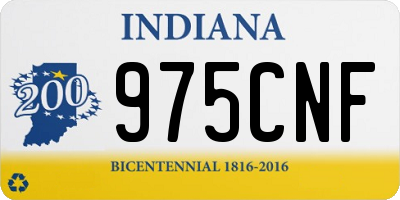 IN license plate 975CNF