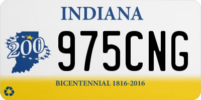 IN license plate 975CNG