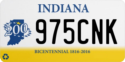 IN license plate 975CNK