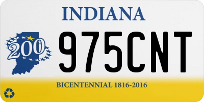 IN license plate 975CNT