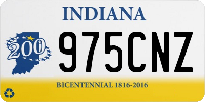 IN license plate 975CNZ