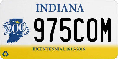 IN license plate 975COM