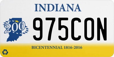 IN license plate 975CON