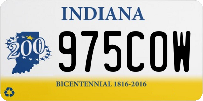 IN license plate 975COW