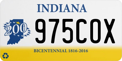 IN license plate 975COX