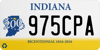 IN license plate 975CPA