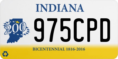 IN license plate 975CPD
