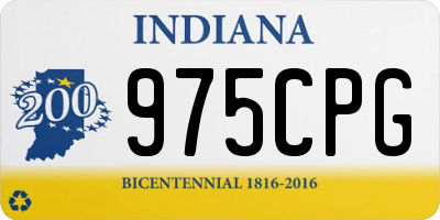 IN license plate 975CPG