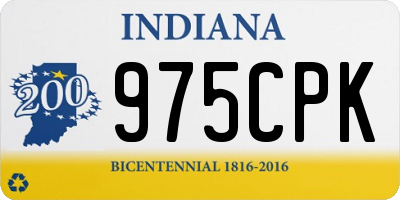 IN license plate 975CPK