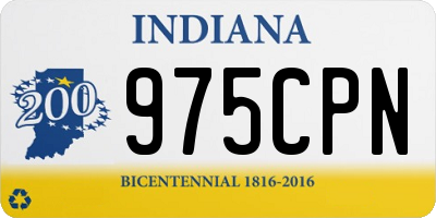IN license plate 975CPN