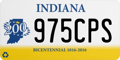 IN license plate 975CPS