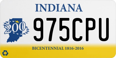 IN license plate 975CPU