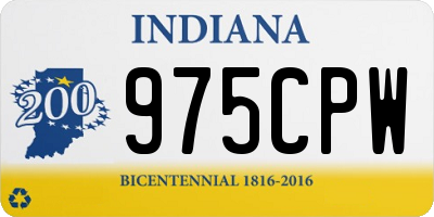 IN license plate 975CPW