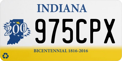 IN license plate 975CPX
