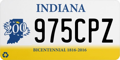IN license plate 975CPZ