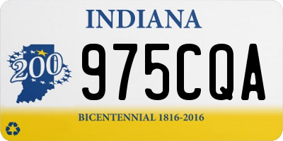 IN license plate 975CQA